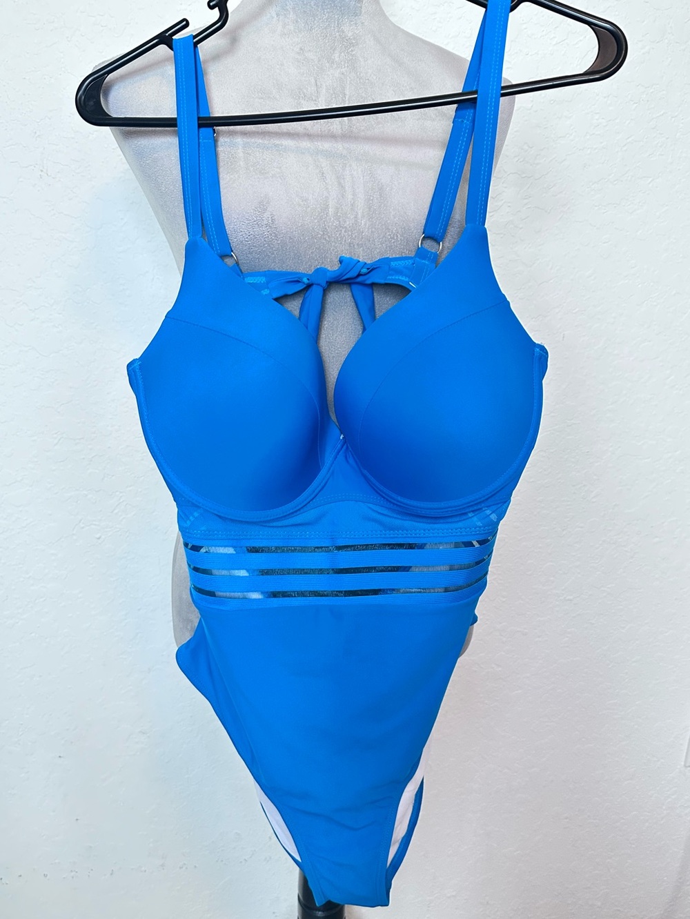 Grace & Co One and Only Tie Back One Piece Swimsuit Blue 2XL NWT
